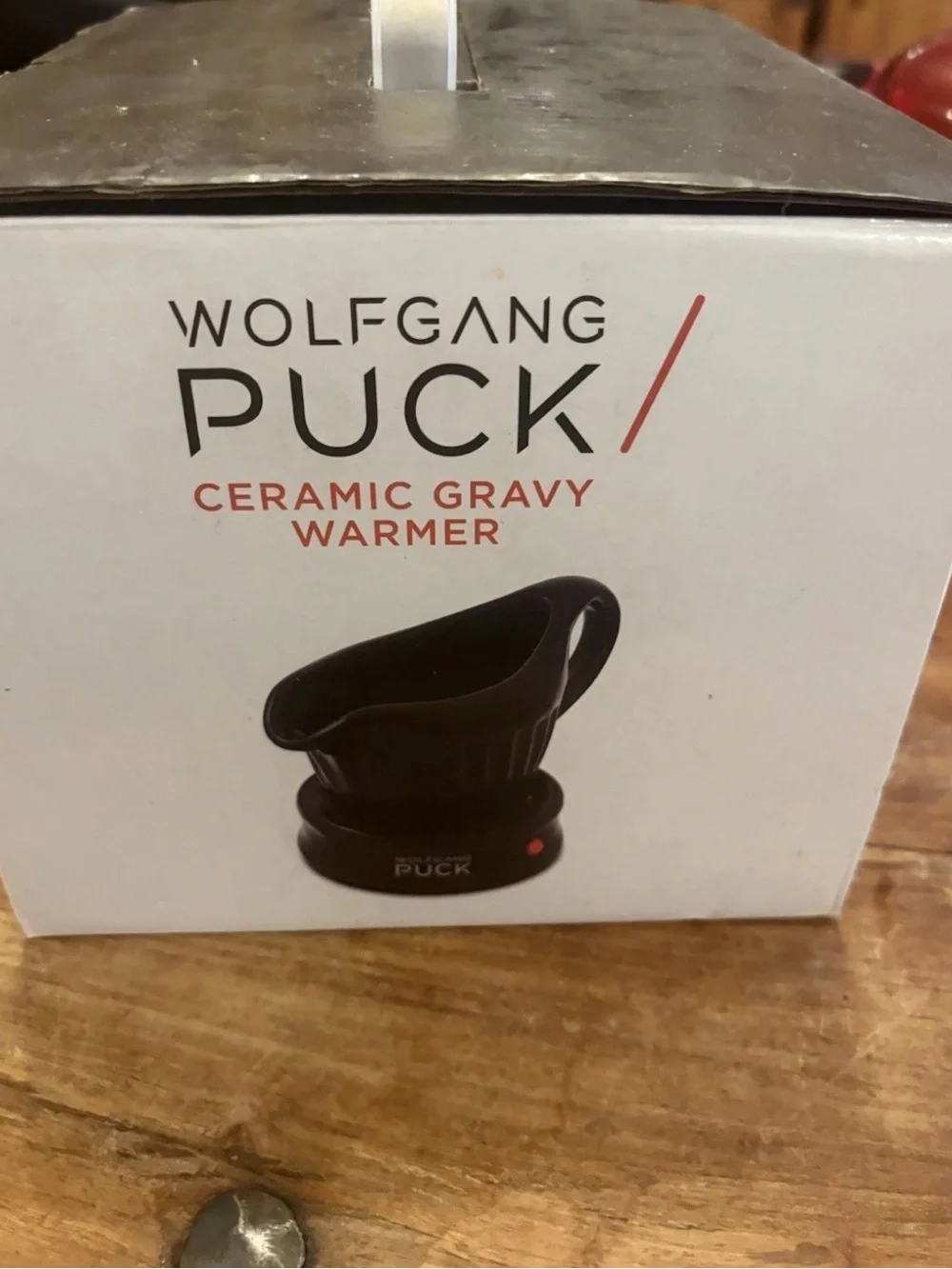 Wolfgang Puck Ceramic Gravy Warmer with Electric Hot Plate in Box